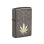 Zippo Feuerzeug - Cannabis Design (Black Ice Laser Two Tone)