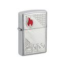 Zippo Feuerzeug - Zippo Tiles Emblem (Brushed Chrom...