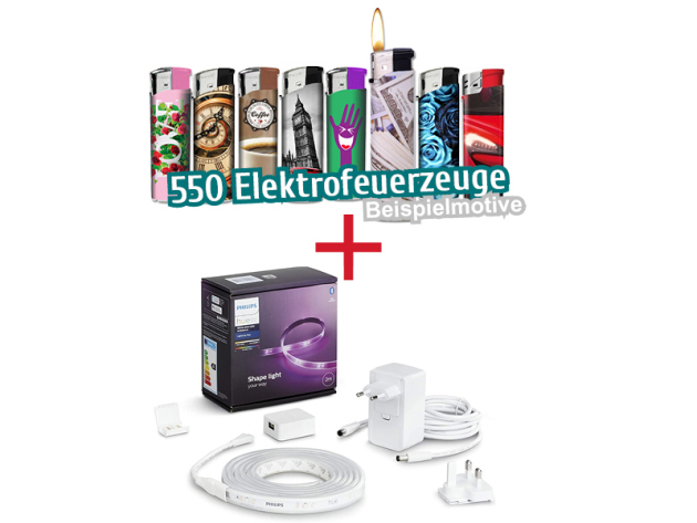 Aktion 550 Feuerzeuge + Philips Hue White
