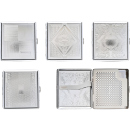 Zigarettenetui "Silber Muster" Metall, für 18 Zig., mit Spange, 4er Display