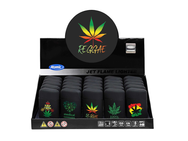 Sturmfeuerzeuge "Cannabis" 25er Display