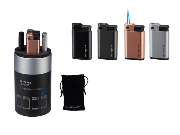 Cigar-feuerzeug "Debden" blue flame, with Cigar-ablage