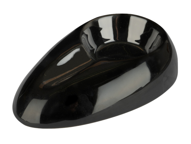 Zigarrenaschenbecher Keramik schwarz, ca. 14,5 x 9 cm