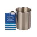 Edelstahlbecher mit Karabiner, Maritim, ca.7,5 x 9 cm. doppelwandig, 4-fach sortiert; einzeln