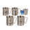 Edelstahlbecher mit Karabiner, Maritim, ca.7,5 x 9 cm. doppelwandig, 4-fach sortiert; einzeln