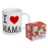 Becher, I love Mama, ca. 10 x 8 cm, Steingut, einzeln