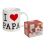 Becher, I love Papa, ca. 10 x 8 cm, Steingut, einzeln
