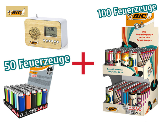 Bic Paket "RetroMusik" & Maxi Neutral + BIC Retro Radio
