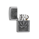 Zippo Feuerzeug - Hemp Leaf Emblem