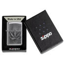 Zippo Feuerzeug - Hemp Leaf Emblem