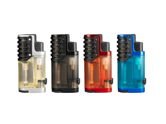 Zigarrenfeuerzeuge "Flair" 3er Jet Flame, 4-fach sortiert, 8er Display