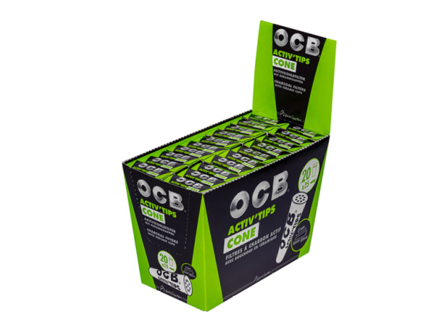 OCB Activ Tips CONE - 20x25 konische Aktivkohlefilter