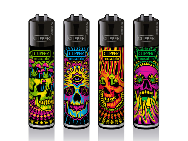 Clipper Large Trippy Skulls, 48er Display