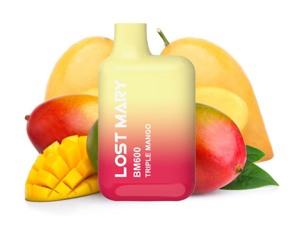 Lost Mary BM600 "Triple Mango" (Mango) E-Shisha - 20mg - ca. 600 Züge