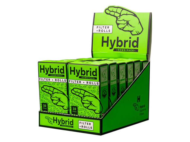 Hybrid Supreme 33  Aktivkohlefilter + 4m Rollenpapier; 12er Display