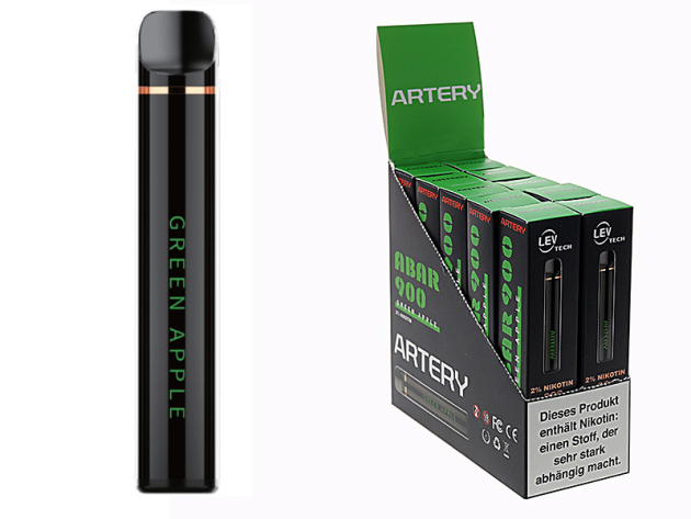 Artery ABAR-900 "GREEN APPLE" (Apfel) - E-Shisha - 20 mg - 600 Züge