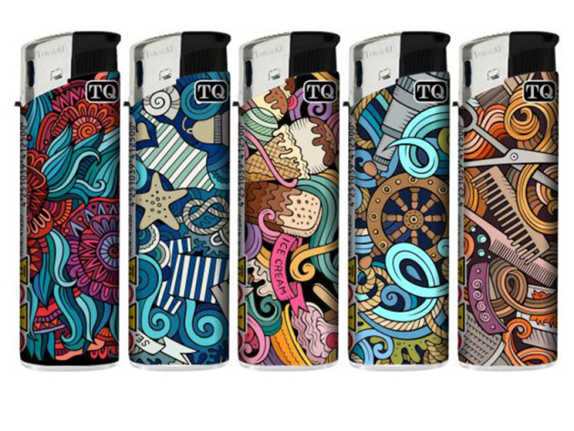 Elektrofeuerzeuge "Color Draw" TobaliQ ; 50er Display