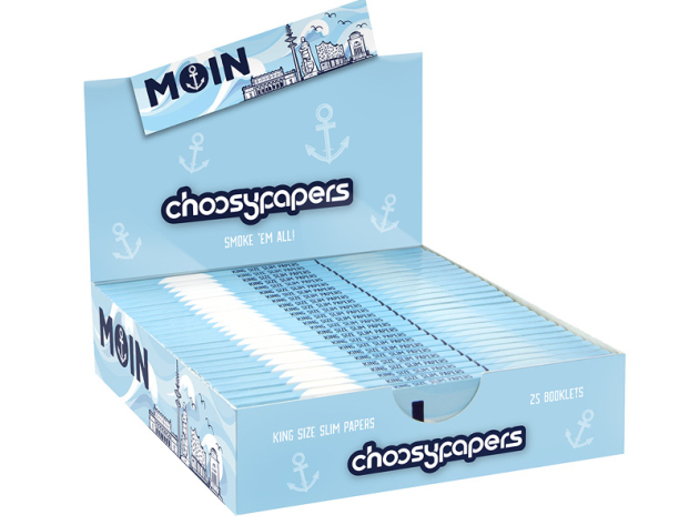 Choosypapers King Size Slim "Moin Hamburg", 108x44mm, 25 Hefte je 32 Blatt