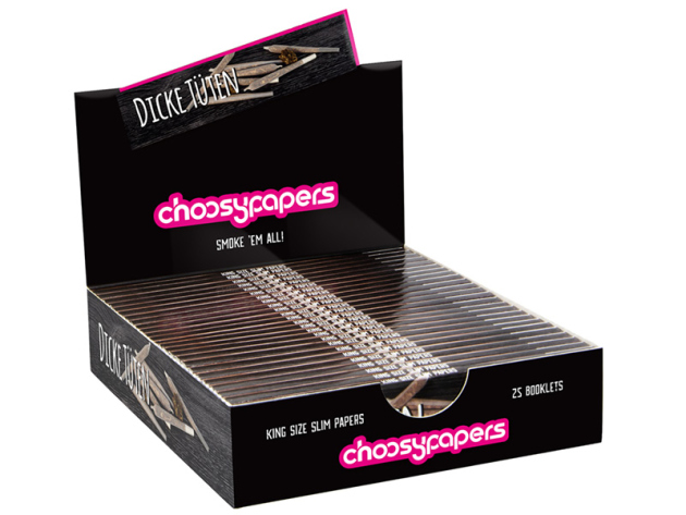 Choosypapers King Size Slim "Dicke Tüten", 108x44mm, 25 Hefte je 32 Blatt