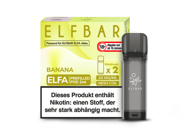 ELFBAR ELFA CP Prefilled Pod - Banana (Banane) - 20mg - 2er Set