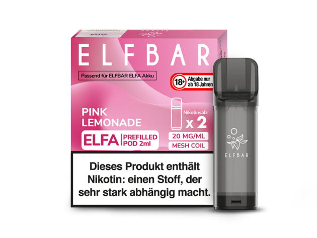 ELFBAR ELFA CP Prefilled Pod - Pink Lemonade (Limo aus roten Früchten und Zitrone) - 20mg - 2er Set