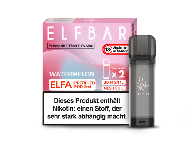 ELFBAR ELFA Prefilled Pod - Watermelon (Saftige süße Wassermelone) - 20mg - 2er Set