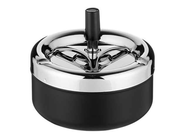 Drehaschenbecher "Angelo" schwarz, Ø 13 cm, einzeln