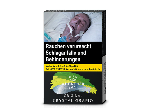 Al Fakher Tabak - Crystal Grapio (Minze, Traube) - 25g