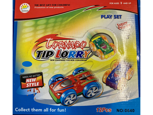 Aufziehtauto Tip Lorry "Tornado" ,6 cm, sortiert, 12er Display