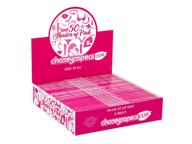 Choosypapers King Size Slim "50 Shades of Pink", 108x44mm, 25 Hefte je 32 Blatt