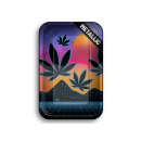 Metall Drehunterlage "Leaves 37 3/4 Metallic", 27,5 x 17,5 cm, einzeln