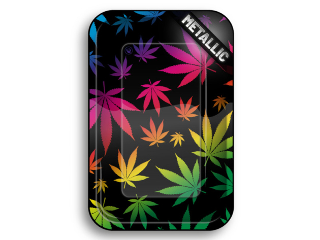 Metall Drehunterlage "Leaves Gradient Metallic", 27,5 x 17,5 cm, einzeln