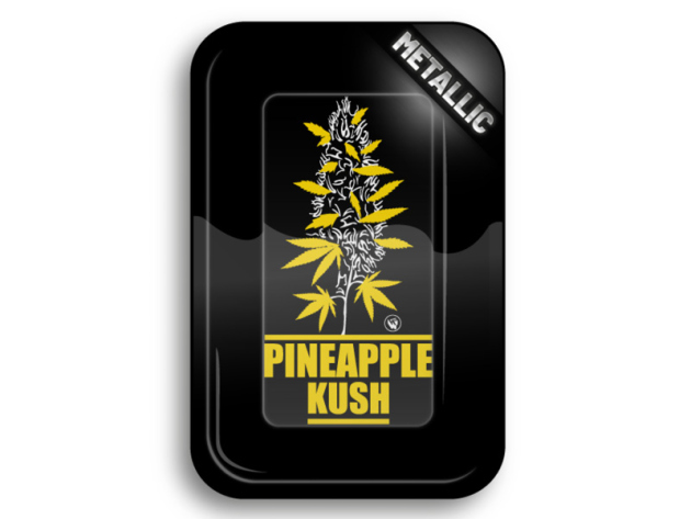 Metall Drehunterlage "Plantz Pineapple Kush Metallic", 27,5 x 17,5 cm, einzeln