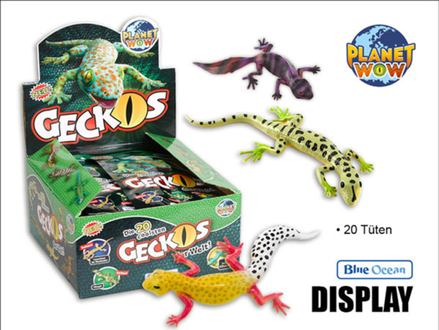Geckos "Planet WOW", 20er Display sortiert