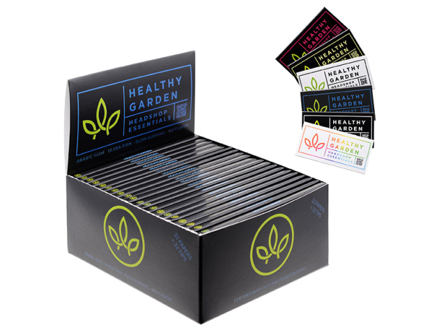 Healthygarden "Blau" Ultra Thin, Long Size; 32 Paper + 32 Tips