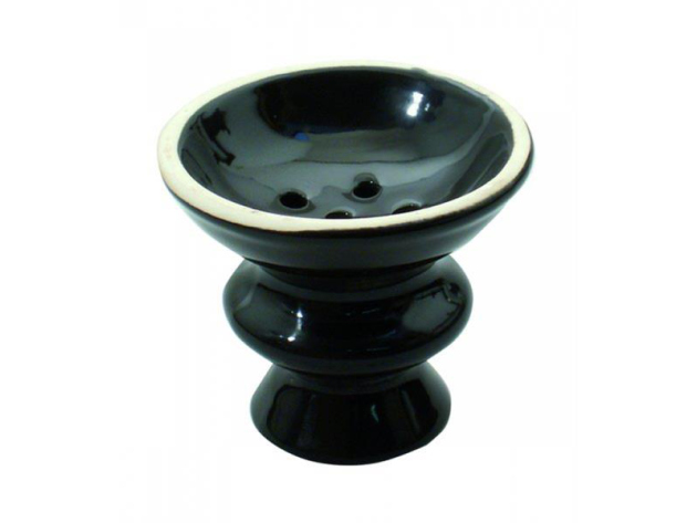 Shishakopf Keramik, Schwarz, Ø 7cm mit  Ø2,7 cm Öffnung