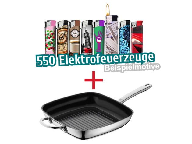 550 Elektrofeuerzeuge + WMF Durado Grillpfanne