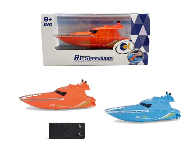 RC Boot ferngesteuert. orange oder blau, 2-fach sortiert; einzeln