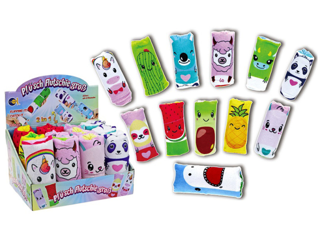 Plüsch Flutschi, ca.13,5 x 6 cm; versch. Motive, 12er Display