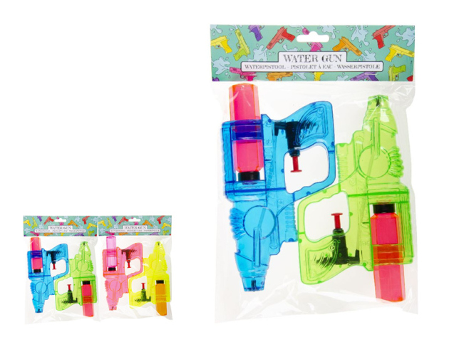 Wasserpistole - bunt - 2er Set