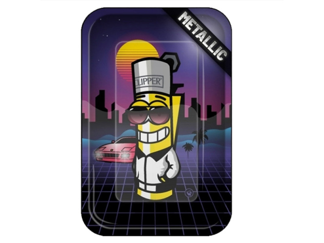 Metall Drehunterlage "Clipper Man Retro Wave Metallic", 27,5 x 17,5 cm, einzeln