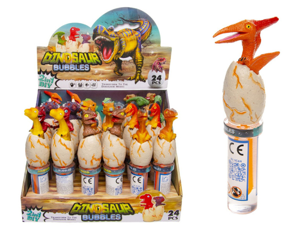 Seifenblasen, Dino aus Ei, 50ml, 24er Display