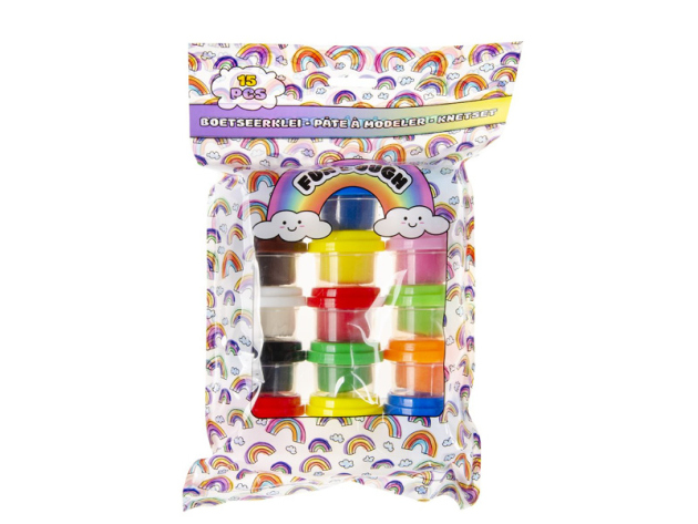 Colourful Bouncing Modelling Clay 12p Display