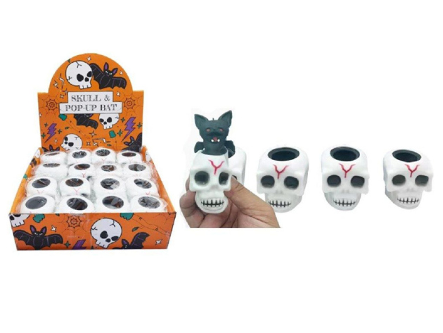 Quetschfigur POP-OUT-BAT "Totenkopf" 16er Display