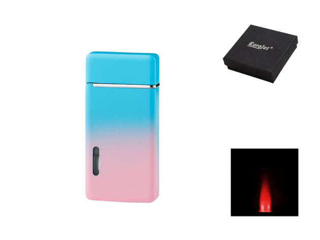 Metallfeuerzeug "Rainbow" Eurojet Turbo, pink/türkis, einzeln