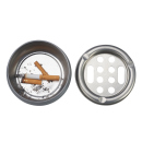 Ashtray metal ribbed Ø 9,5cm