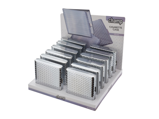 Zigarettenetui "Patterns" für 20 Zig., mit Spange, 4-fach sortiert, 12er Display