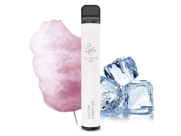 ELFBAR 600 - "Cotton Candy Ice" (Zuckerwatte, Eis) - 20 mg - ca. 600 Züge .  mit Kindersicherung