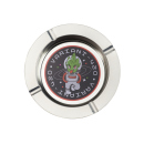 Aschenbecher "Variant 420" aus Metall, Ø 14 cm, 4-fach sortiert, 16er Display