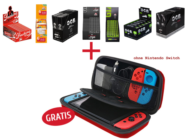 Paper & Tips Aktion - verschiedene Papers und Tips + Nintendo Switch Koffer - rot GRATIS